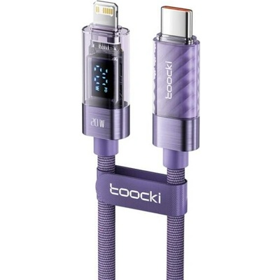 Toocki TQ-X36 nabíjecí a datový USB-C na Lightning 1m fialový