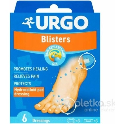 URGO Blisters náplasť na pľuzgiere (2 veľkosti) 6 ks