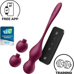 Satisfyer Love Birds Vary Connect App Wine Red