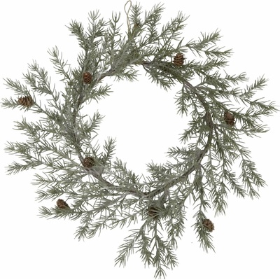 Chic Antique Dekorativní věnec Pine Cones Ø 48 cm zelená barva, plast