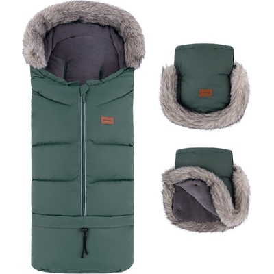 Petite&Mars Set zimní Arctic 4v1 Furry Veritable Khaki – Zboží Mobilmania