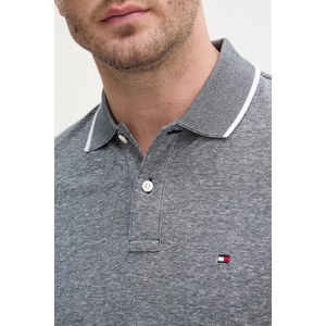 Tommy Hilfiger тениска с яка мъжки с добавен лен (MW0MW33140)
