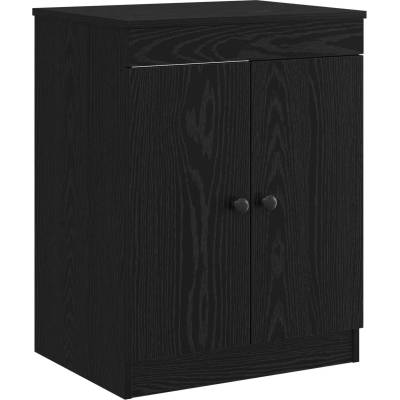 vidaXL Шкаф за баня Черно 54 x 41 x 70 см Инженерна дървесина (890123)