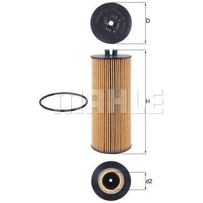 Olejový filter MAHLE ORIGINAL OX 174D (OX174D)
