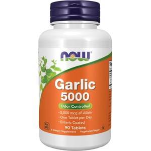 NOW NOW Garlic 5000 Odor Controlled, 90 Tablets - fitnesdobavki - 32,55 лв