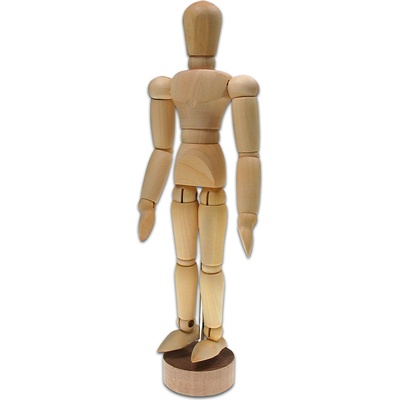 Manekýn dřevěný, 15 cm