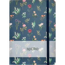 Spoko zápisník, Flowers II květiny A5, 75 g, 96 listů linkovaný