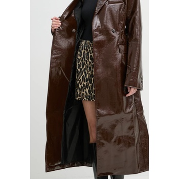 Herskind Вълнено палто Herskind Ultra в кафяво преходен модел с двуредно закопчаване 5379149 (5379149)