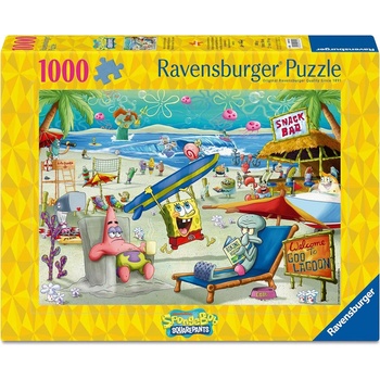 Ravensburger Пъзел Ravensburger от 1000 части - Спонджбоб в Лагуната Гу (12001822)