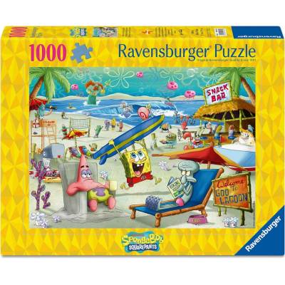 Ravensburger Пъзел Ravensburger от 1000 части - Спонджбоб в Лагуната Гу (12001822)