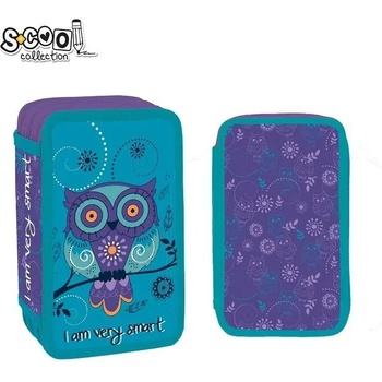S-Cool Несесер с 3 ципа scool owl, 39 части
