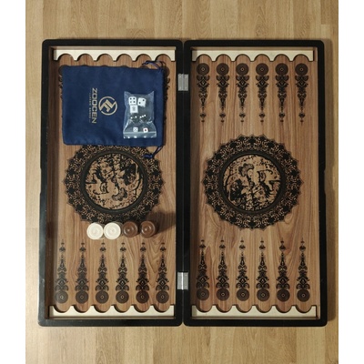 Backgammon, Tryktrak, Nardy, VELKÁ sada 60 CM