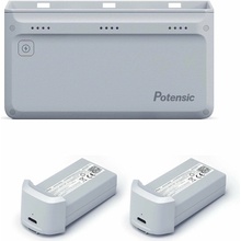 Potensic 3-polohová rýchlonabíjačka pre Atom 4K 60W More Power, sada so sieťovým adaptérom a 2x batériami 4258934