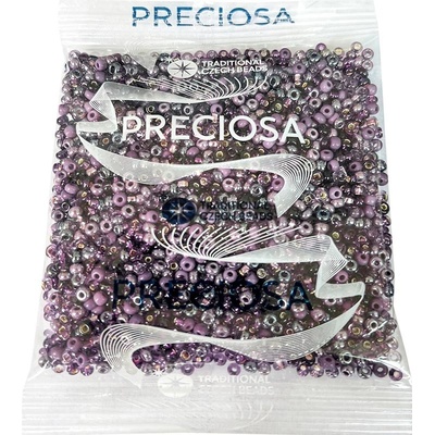 Rokajl PRECIOSA 8/0 50 g mix temně fialová – Zboží Dáma