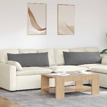 vidaXL Диван възглавници 2 pcs Тъмен сив 120 x 40 cm текстил (42013813)