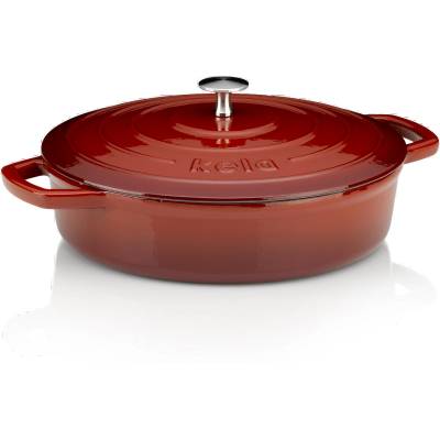 Kela Чугунена тенджера с капак KELA Calido 3.2л, червена (1611)