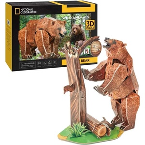 CubicFun CubicFun Пъзел 3D National Geographic Кафява мечка 88ч