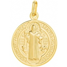 Argento Zlatý prívesok medaila sv. Benedikta 8A095