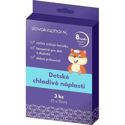 Slovakiapharm Detské chladivé náplasti 5 x 11 cm 3 náplasti
