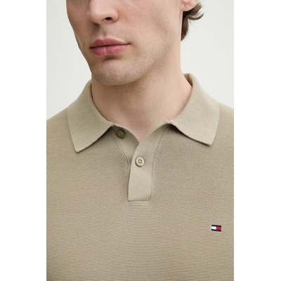 Tommy Hilfiger тениска тип пулове с яка мъжка от памук (MW0MW42795)