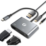 VCOM Докинг станция VCom CU4511, USB-C, HDMI, VGA, 100 W PD (CU4511)