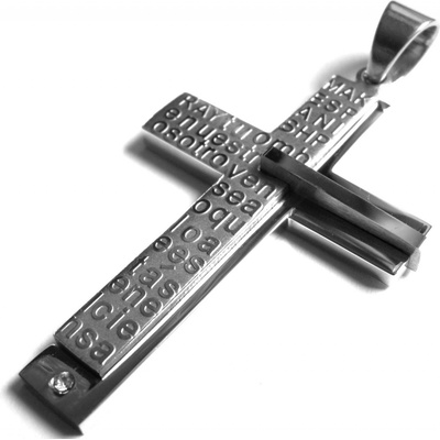 Steel Jewelry Přívěsek kříž z chirurgické oceli PR150325