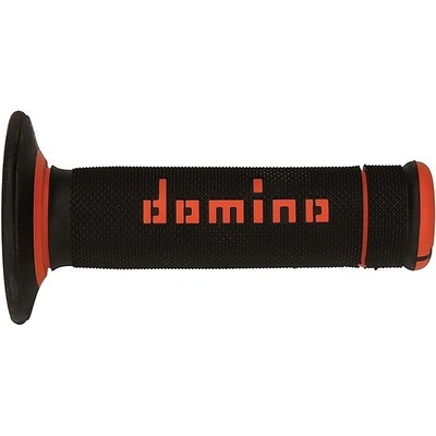 Domino gripy A190 offroad dĺžka 123 + 120 mm, čierno-oranžové