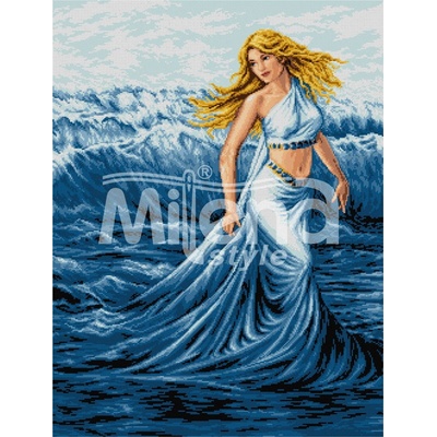 Milena Style Морска фея - гоблен със схема конци dmc 1: 1