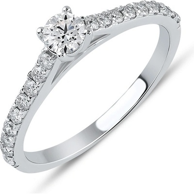 Lillian Vassago Zásnubní prsten s diamanty, bílé zlato LLV59 DR039W