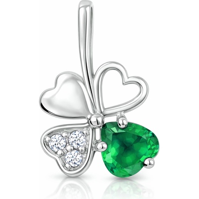 Soliter Stříbrný přívěsek čtyřlístek 446 001 00349 04 zelený – Zbozi.Blesk.cz