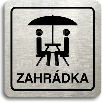 ACCEPT Piktogram zahrádka II - stříbrná tabulka - černý tisk