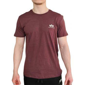 Alpha Industries Basic T Small logo Deep Maroon