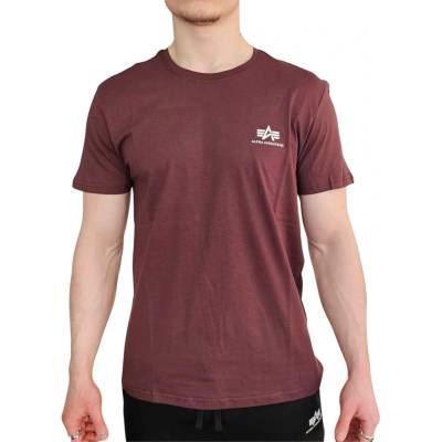Alpha Industries Basic T Small logo Deep Maroon