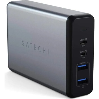 Satechi Pro 108W USB-C MultiPort PD Desktop Charger - захранване с 2xUSB-C PD изхода (90W+18), 2xUSB 3.0 изхода (сив)