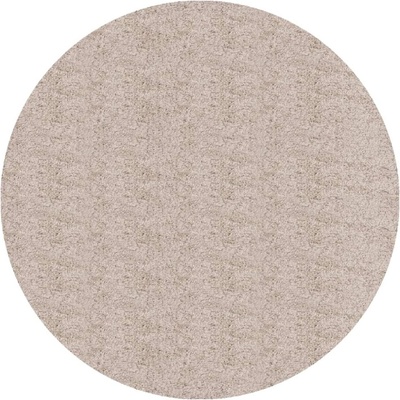 Шаги килим с дълъг косъм, модерен, бежов, O 80 cm