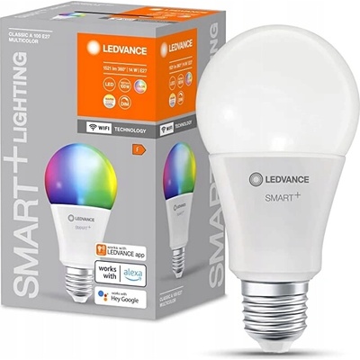 LEDVANCE SMART+WIFI LED žiarovka, 14 W, 1521 lm, RGB, teplá studená biela, E27