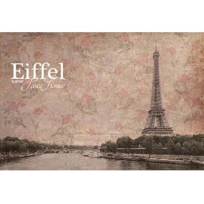 Ceduľa Paríž - Eiffel Tower - ceduľa 30cm x 20cm Plechová tabuľa