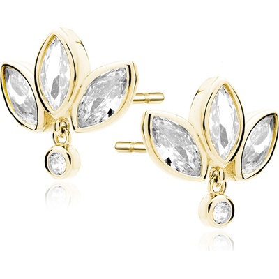 Olivie strieborné náušnice GOLD 8453