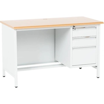 Image 1 of Carmen Метално бюро Carmen CR-1314 K - сиво / бук (B3580304)