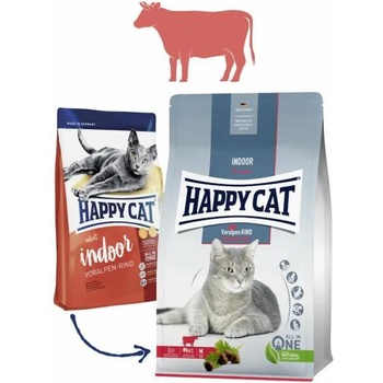 Image 1 of Happy Cat Adult Indoor beef 1,3 kg