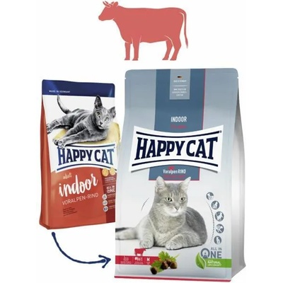 Happy Cat Adult Indoor beef 1,3 kg