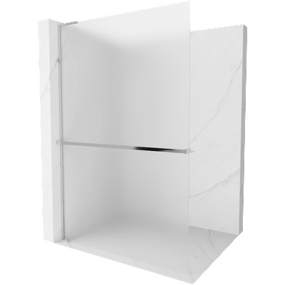 Mexen Kioto+ L преграда за душ с рафт Walk-in 120 x 200 см, матирано стъкло, хром - 800-120-123-01-30 (800-120-123-01-30)