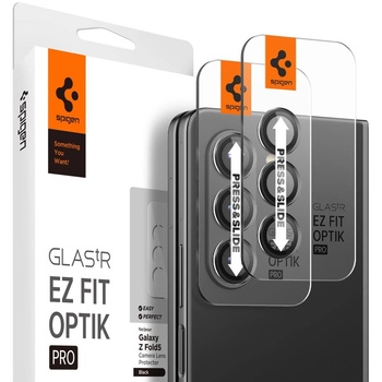 Spigen Комплект 2x3 стъклени протектори за камера Spigen Optik EZ FIT, съвместими със Samsung Galaxy Z Fold 5 Черен (AGL06524) (AGL06524)