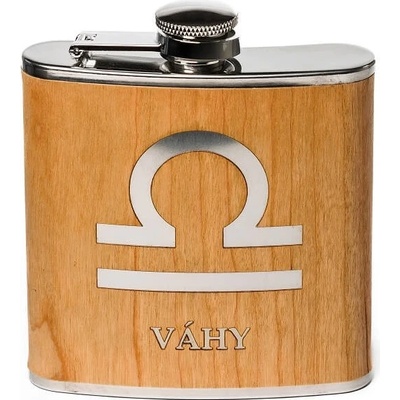 Ploskačka gravír znamenie zverokruhu Váhy 180 ml