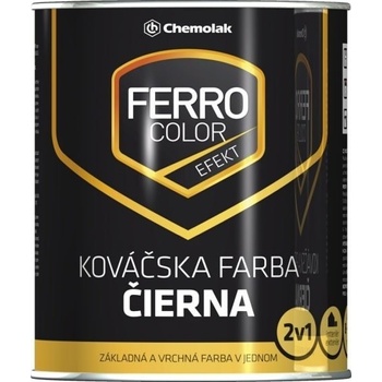 chemolak FERRO COLOR Efekt kováčska čierna 0,75L