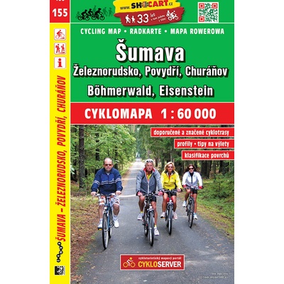 155 Šumava Železnorudsko, Povydří, Churáňov 1 : 60 000 Shocart