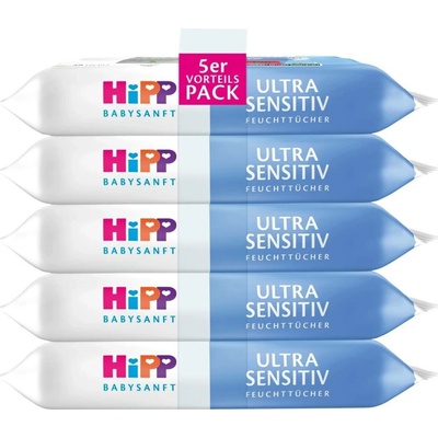 HiPP BABYSANFT Čistící vlhčené ubrousky Ultra sensitive 5 x 48 ks 240 ks – Sleviste.cz