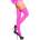 Leg Avenue Nylon Thigh Highs 6672 Neon Pink