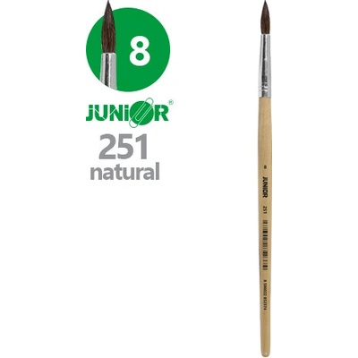 Štetec guľatý JUNIOR č. 8" 251 Natural