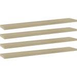 vidaXL Рафтове за етажерка, 4 бр, дъб сонома, 60x10x1, 5 см, ПДЧ (805208)